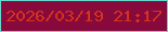 文字の大きさ：1、枠の色：68d7cc、背景の色：880a3c、文字の色：d5321c 無料ブログパーツのブログ時計