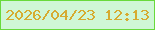 文字の大きさ：4、枠の色：68da3b、背景の色：cff7d6、文字の色：d6ab30 無料ブログパーツのブログ時計