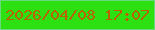 文字の大きさ：1、枠の色：68da7d、背景の色：2ce011、文字の色：bc6103 無料ブログパーツのブログ時計
