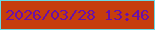 文字の大きさ：4、枠の色：68dae5、背景の色：c63d0d、文字の色：6a10a7 無料ブログパーツのブログ時計