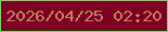 文字の大きさ：1、枠の色：68de65、背景の色：7d0023、文字の色：c48163 無料ブログパーツのブログ時計