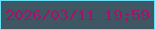 文字の大きさ：2、枠の色：68def8、背景の色：3e5763、文字の色：a3136c 無料ブログパーツのブログ時計