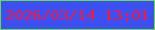 文字の大きさ：5、枠の色：68df3e、背景の色：3b4ff2、文字の色：ee1b43 無料ブログパーツのブログ時計