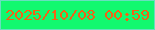 文字の大きさ：4、枠の色：68dfbf、背景の色：12f86f、文字の色：f26115 無料ブログパーツのブログ時計
