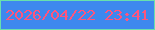 文字の大きさ：3、枠の色：68e0ad、背景の色：3e88ee、文字の色：ff557d 無料ブログパーツのブログ時計