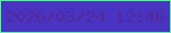 文字の大きさ：2、枠の色：68e4b4、背景の色：4834c1、文字の色：552898 無料ブログパーツのブログ時計