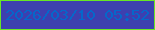 文字の大きさ：4、枠の色：68e625、背景の色：3d40af、文字の色：0568ca 無料ブログパーツのブログ時計