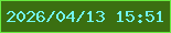 文字の大きさ：1、枠の色：68eb40、背景の色：3b6f11、文字の色：72f5f0 無料ブログパーツのブログ時計
