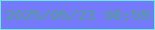 文字の大きさ：5、枠の色：68edd7、背景の色：7479fe、文字の色：4fa387 無料ブログパーツのブログ時計