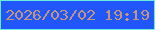 文字の大きさ：4、枠の色：68edda、背景の色：2156fa、文字の色：c2967b 無料ブログパーツのブログ時計