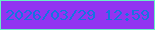 文字の大きさ：4、枠の色：68efc6、背景の色：9234f1、文字の色：1475e0 無料ブログパーツのブログ時計