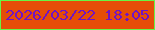 文字の大きさ：4、枠の色：68f345、背景の色：e64d08、文字の色：7014c4 無料ブログパーツのブログ時計