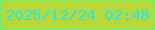 文字の大きさ：3、枠の色：68f570、背景の色：b9d93b、文字の色：21eae5 無料ブログパーツのブログ時計
