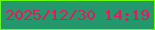 文字の大きさ：5、枠の色：68fd0b、背景の色：22986c、文字の色：ef125f 無料ブログパーツのブログ時計