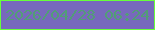 文字の大きさ：5、枠の色：68ff3a、背景の色：7769bc、文字の色：529d77 無料ブログパーツのブログ時計