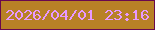 文字の大きさ：3、枠の色：69084e、背景の色：b88126、文字の色：e799ff 無料ブログパーツのブログ時計