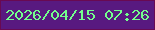 文字の大きさ：4、枠の色：690952、背景の色：581980、文字の色：73ff8d 無料ブログパーツのブログ時計