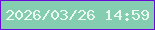 文字の大きさ：1、枠の色：690ad9、背景の色：84cdb0、文字の色：eafaee 無料ブログパーツのブログ時計
