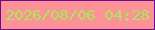 文字の大きさ：4、枠の色：690c93、背景の色：fc9196、文字の色：a9e857 無料ブログパーツのブログ時計