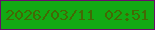 文字の大きさ：3、枠の色：690d6c、背景の色：12aa14、文字の色：426904 無料ブログパーツのブログ時計