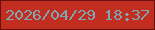 文字の大きさ：2、枠の色：69100f、背景の色：c12d1e、文字の色：81a5b5 無料ブログパーツのブログ時計
