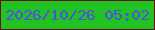 文字の大きさ：1、枠の色：691118、背景の色：21c322、文字の色：514de8 無料ブログパーツのブログ時計