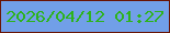 文字の大きさ：1、枠の色：691405、背景の色：719fe8、文字の色：2db31c 無料ブログパーツのブログ時計