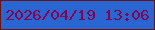文字の大きさ：2、枠の色：691411、背景の色：2a66d2、文字の色：88014d 無料ブログパーツのブログ時計