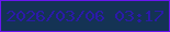 文字の大きさ：3、枠の色：6916f0、背景の色：143354、文字の色：2b1aaa 無料ブログパーツのブログ時計