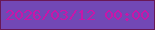 文字の大きさ：3、枠の色：691855、背景の色：7248b5、文字の色：c816a9 無料ブログパーツのブログ時計