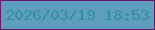 文字の大きさ：4、枠の色：691869、背景の色：5e9cc0、文字の色：2f9399 無料ブログパーツのブログ時計