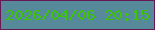 文字の大きさ：1、枠の色：691952、背景の色：56899a、文字の色：3bc603 無料ブログパーツのブログ時計