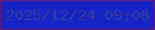 文字の大きさ：4、枠の色：691970、背景の色：1524c6、文字の色：303c98 無料ブログパーツのブログ時計