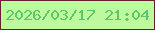 文字の大きさ：3、枠の色：691f30、背景の色：bdfa9d、文字の色：5dc66a 無料ブログパーツのブログ時計