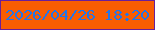 文字の大きさ：2、枠の色：691f99、背景の色：f85d02、文字の色：2275e9 無料ブログパーツのブログ時計