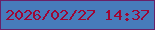 文字の大きさ：5、枠の色：692068、背景の色：477bbb、文字の色：9e0634 無料ブログパーツのブログ時計