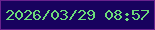 文字の大きさ：5、枠の色：69228d、背景の色：18025e、文字の色：6cda7a 無料ブログパーツのブログ時計