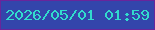 文字の大きさ：3、枠の色：69259b、背景の色：3345ab、文字の色：32dbcd 無料ブログパーツのブログ時計