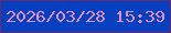文字の大きさ：4、枠の色：692c68、背景の色：063fc0、文字の色：e091c3 無料ブログパーツのブログ時計