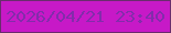 文字の大きさ：1、枠の色：692d6d、背景の色：c719c7、文字の色：832cab 無料ブログパーツのブログ時計