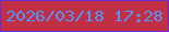 文字の大きさ：5、枠の色：692dd8、背景の色：c12f45、文字の色：5593f9 無料ブログパーツのブログ時計