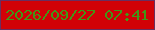 文字の大きさ：3、枠の色：692e60、背景の色：d10107、文字の色：419616 無料ブログパーツのブログ時計