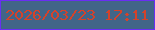 文字の大きさ：4、枠の色：692ef3、背景の色：416588、文字の色：d4422a 無料ブログパーツのブログ時計