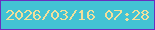 文字の大きさ：2、枠の色：692fbf、背景の色：43c3d4、文字の色：f1df9b 無料ブログパーツのブログ時計