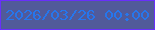 文字の大きさ：4、枠の色：692ffb、背景の色：515a9a、文字の色：2676ed 無料ブログパーツのブログ時計