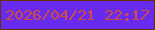 文字の大きさ：3、枠の色：693000、背景の色：672bed、文字の色：d14a45 無料ブログパーツのブログ時計