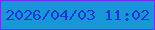 文字の大きさ：5、枠の色：6932f6、背景の色：1796d9、文字の色：1538d0 無料ブログパーツのブログ時計