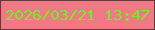 文字の大きさ：3、枠の色：69343f、背景の色：f07a84、文字の色：7ce92a 無料ブログパーツのブログ時計