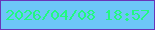 文字の大きさ：5、枠の色：6935b9、背景の色：6dc6f8、文字の色：21f981 無料ブログパーツのブログ時計