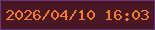 文字の大きさ：4、枠の色：693878、背景の色：491723、文字の色：f67b2e 無料ブログパーツのブログ時計